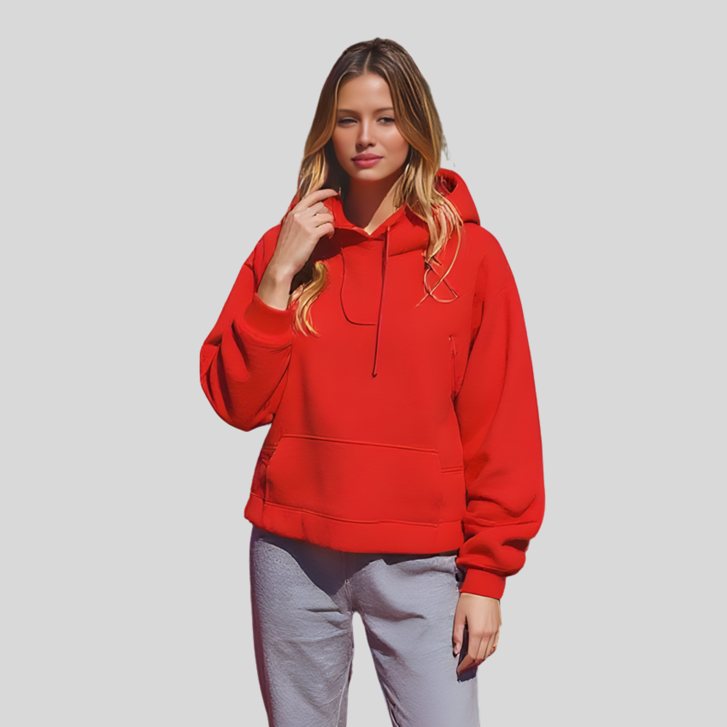 Hooded Half Zip Fleece Pullover