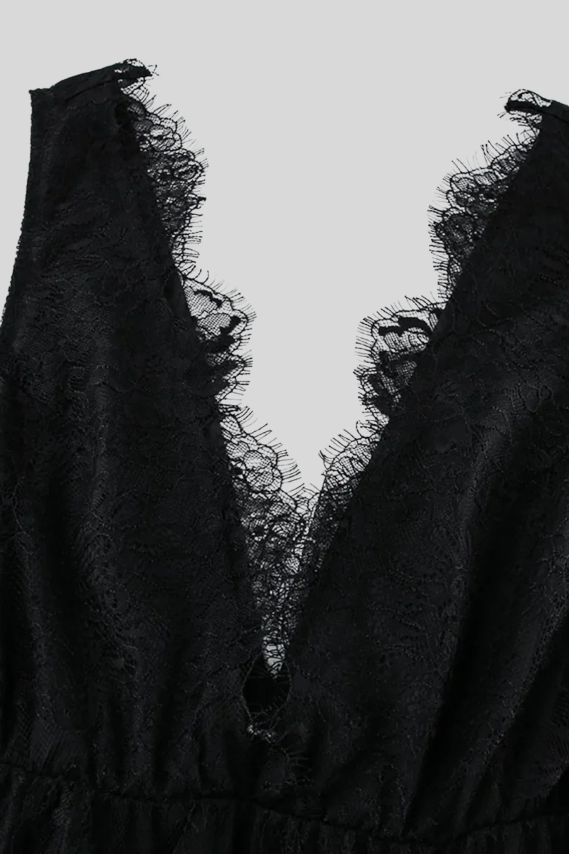 Lace Backless V-Neck Maxi Dress Color: