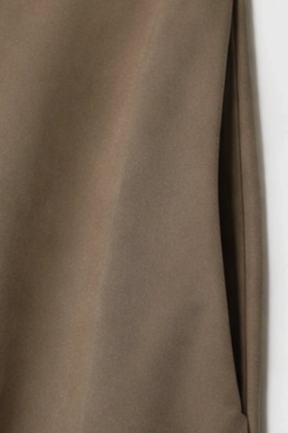 High-Waisted Pleated Balloon Wide-Leg Pants – Brown Brown