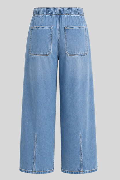 Alzya Lyzia Relaxed Low-RiseWide-Leg DenimJeans_blue
