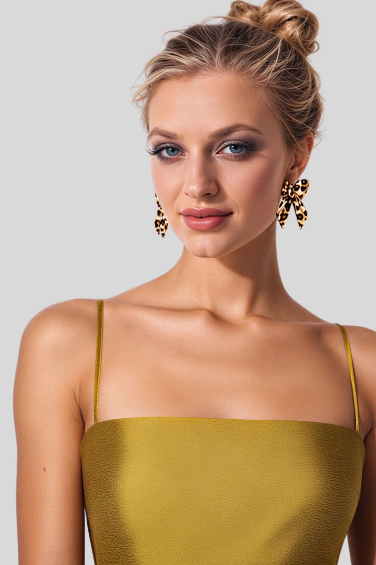 Mustard Satin Column Maxi Dress with Back Slit Mustard