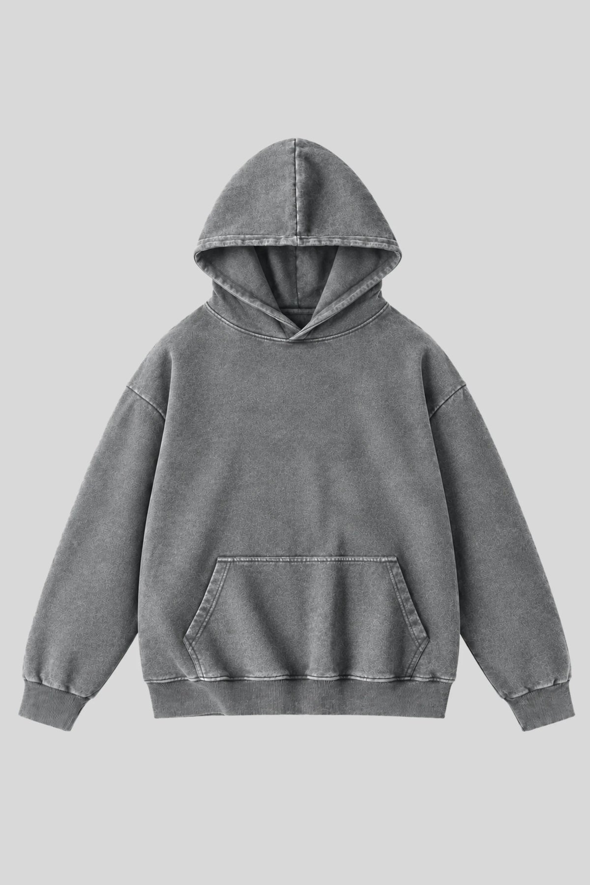 Oversized Hooded Cotton Woman Sweatshirt Iron Gray
