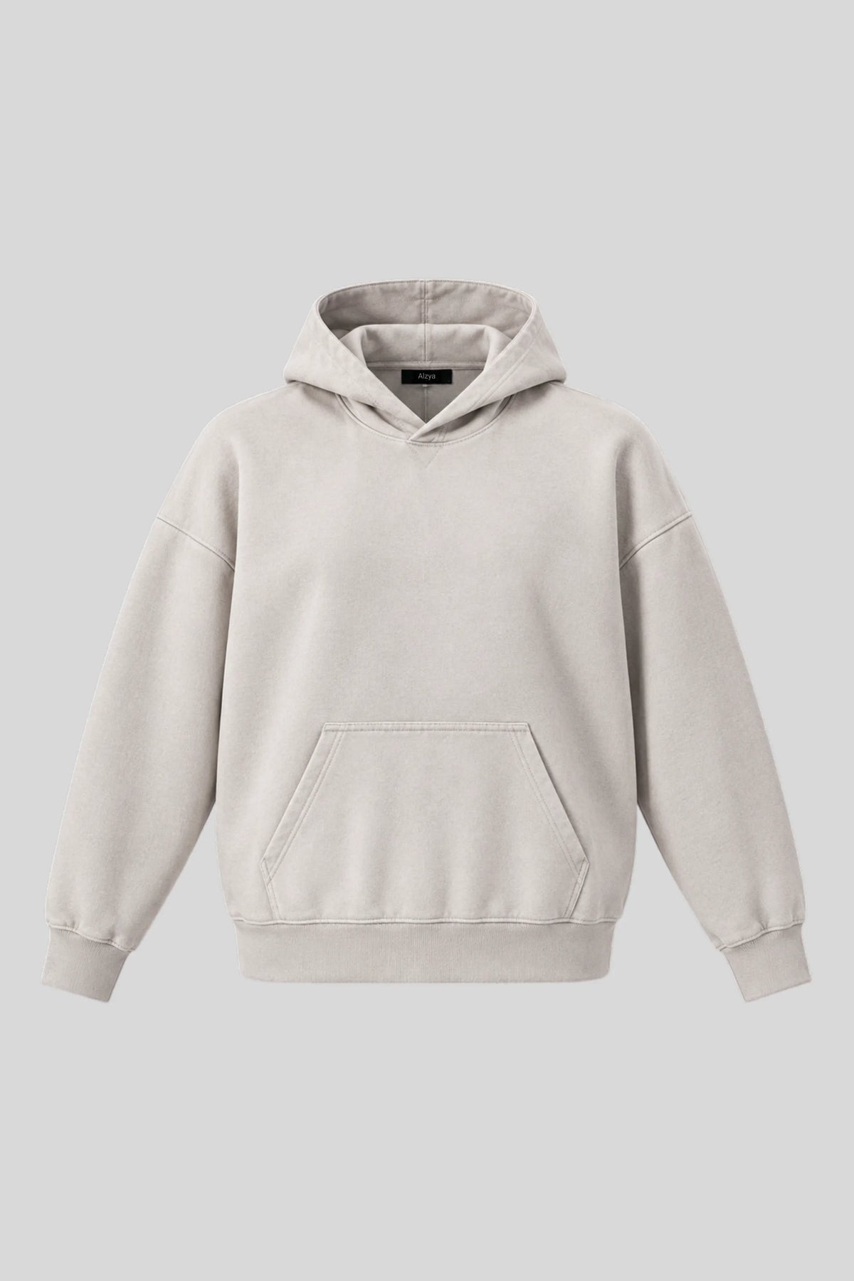 Oversized Hooded Cotton Woman Sweatshirt Off White