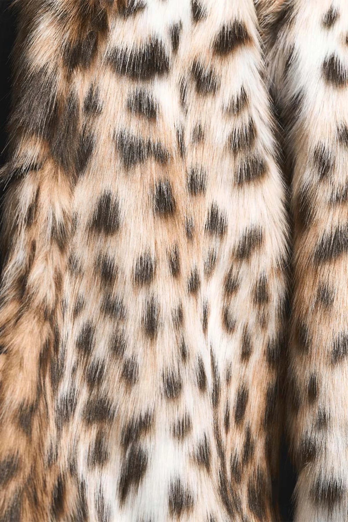 Alzya Oversized Leopard Print Faux Fur Jacket