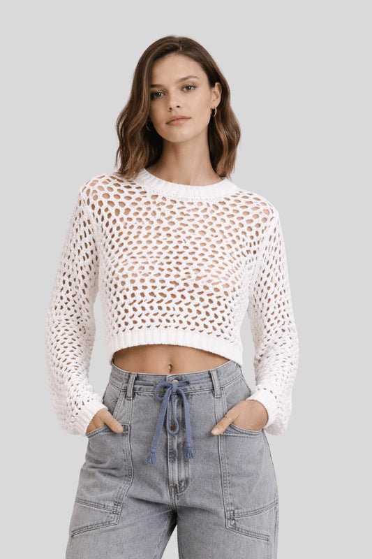 Alzya_Perforated_openwork_knit_top_with_ribbed_trim