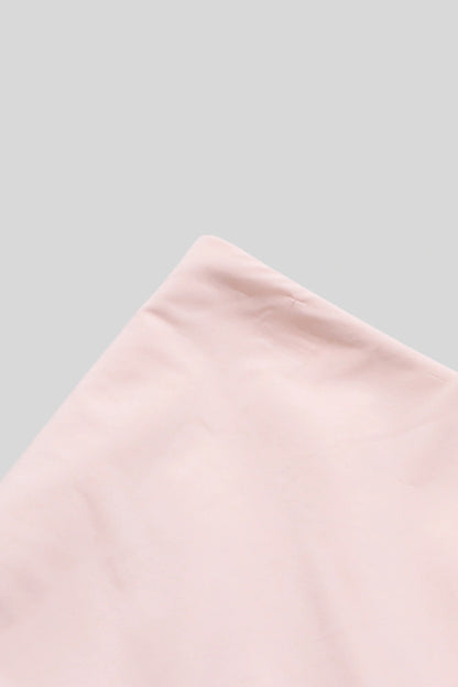 Pleated Skirt Set with Cape Sleeve Top Pink