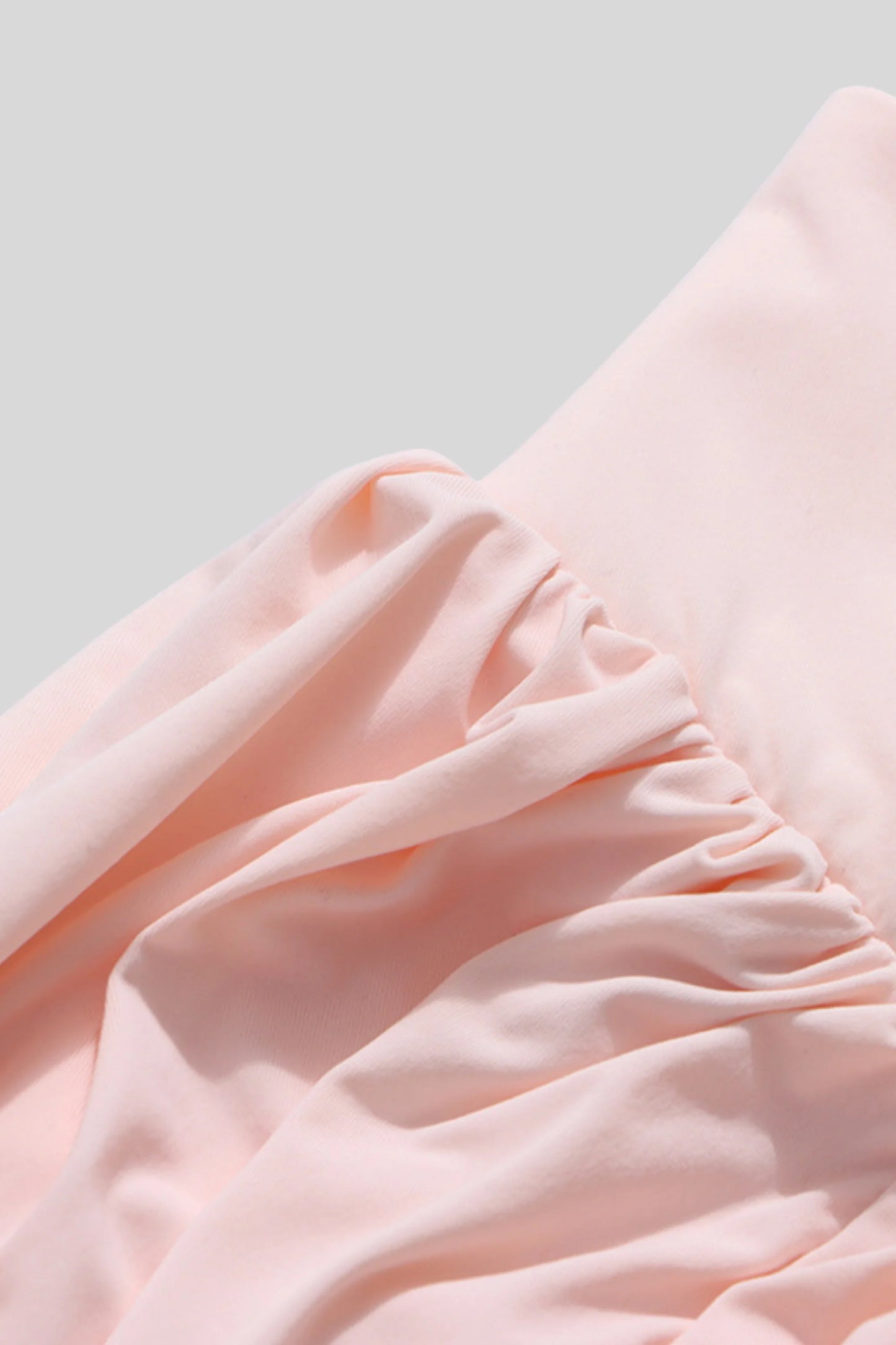 Pleated Skirt Set with Cape Sleeve Top Pink