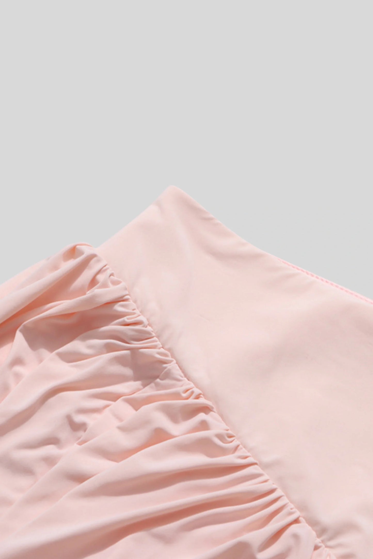 Pleated Skirt Set with Cape Sleeve Top Pink