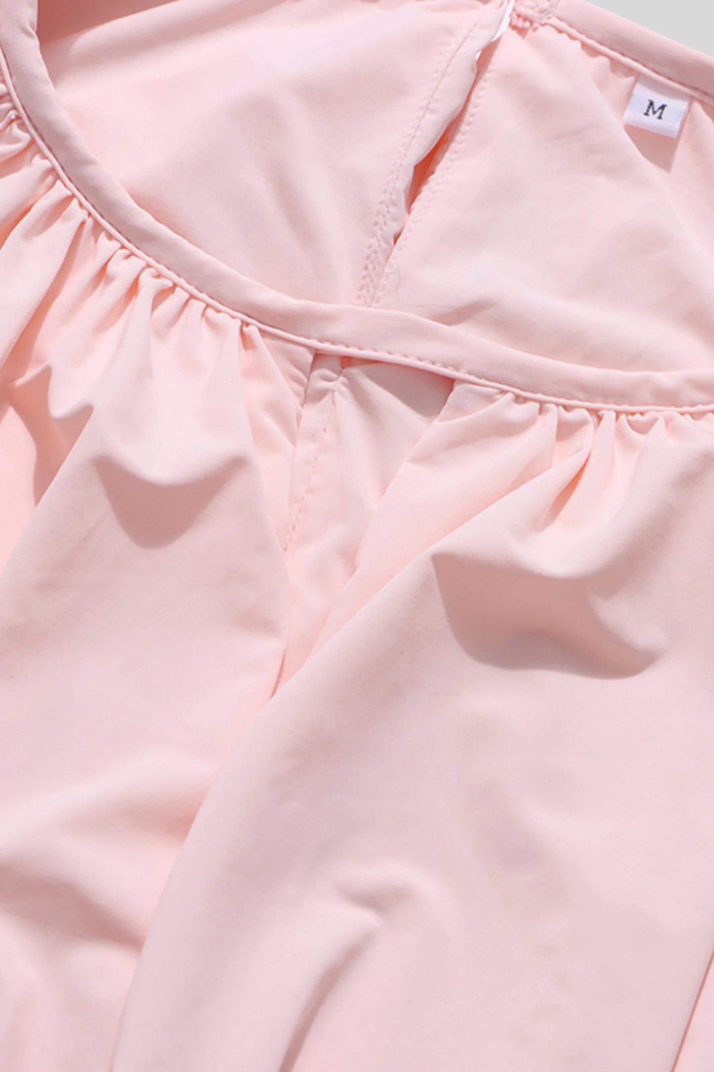 Pleated Skirt Set with Cape Sleeve Top Pink