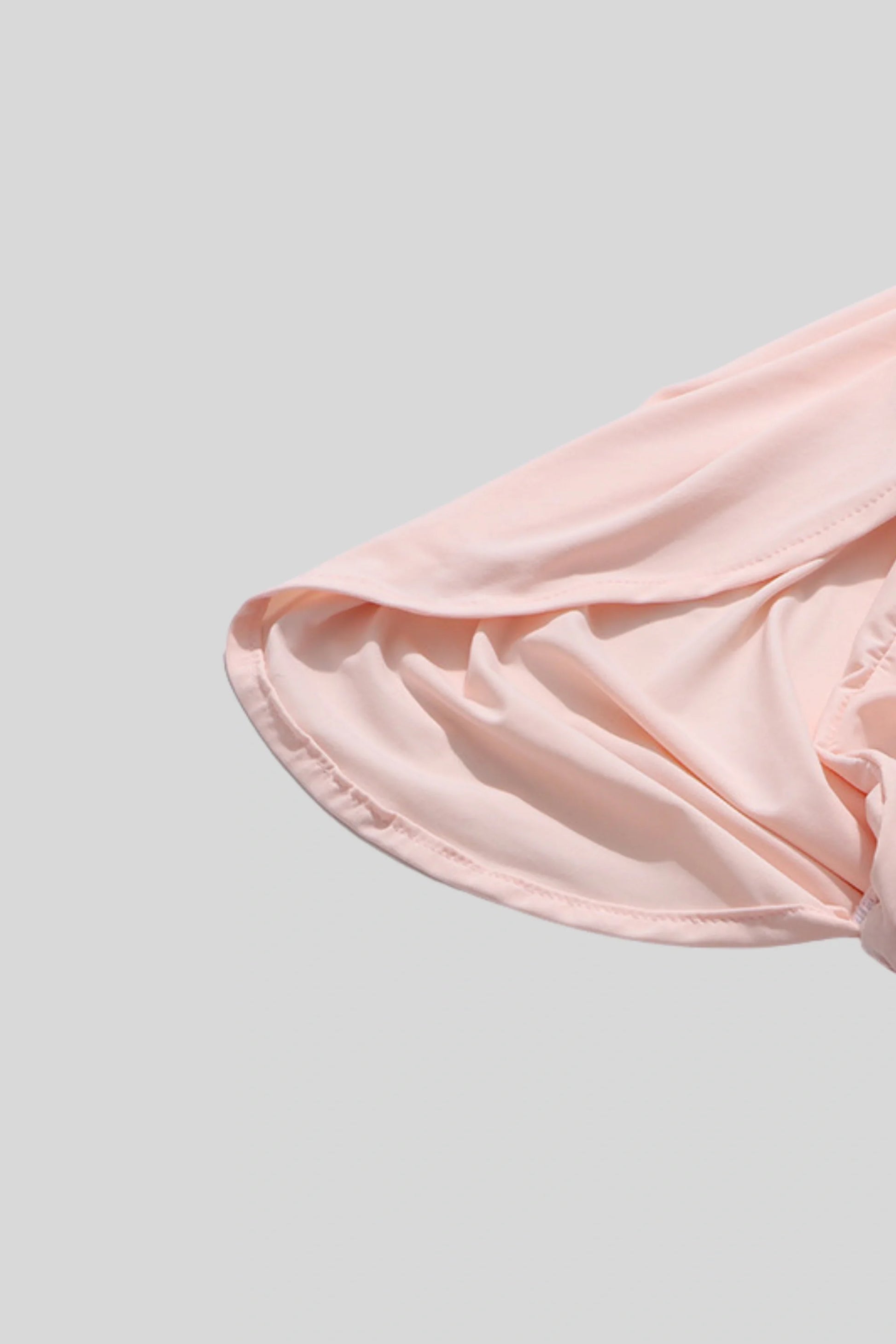 Pleated Skirt Set with Cape Sleeve Top Pink