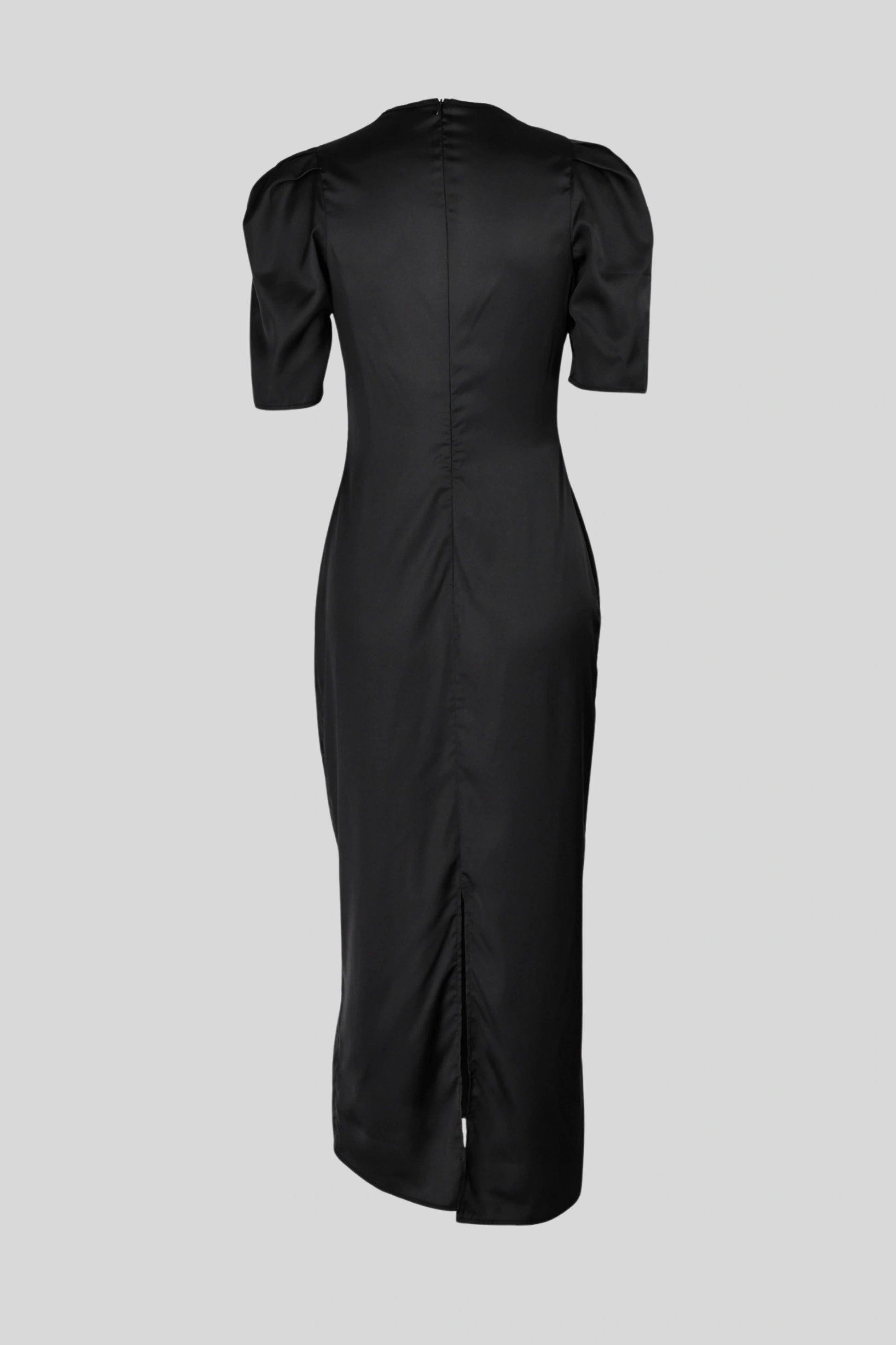 Puff Sleeve V-Neck Maxi Dress Color: