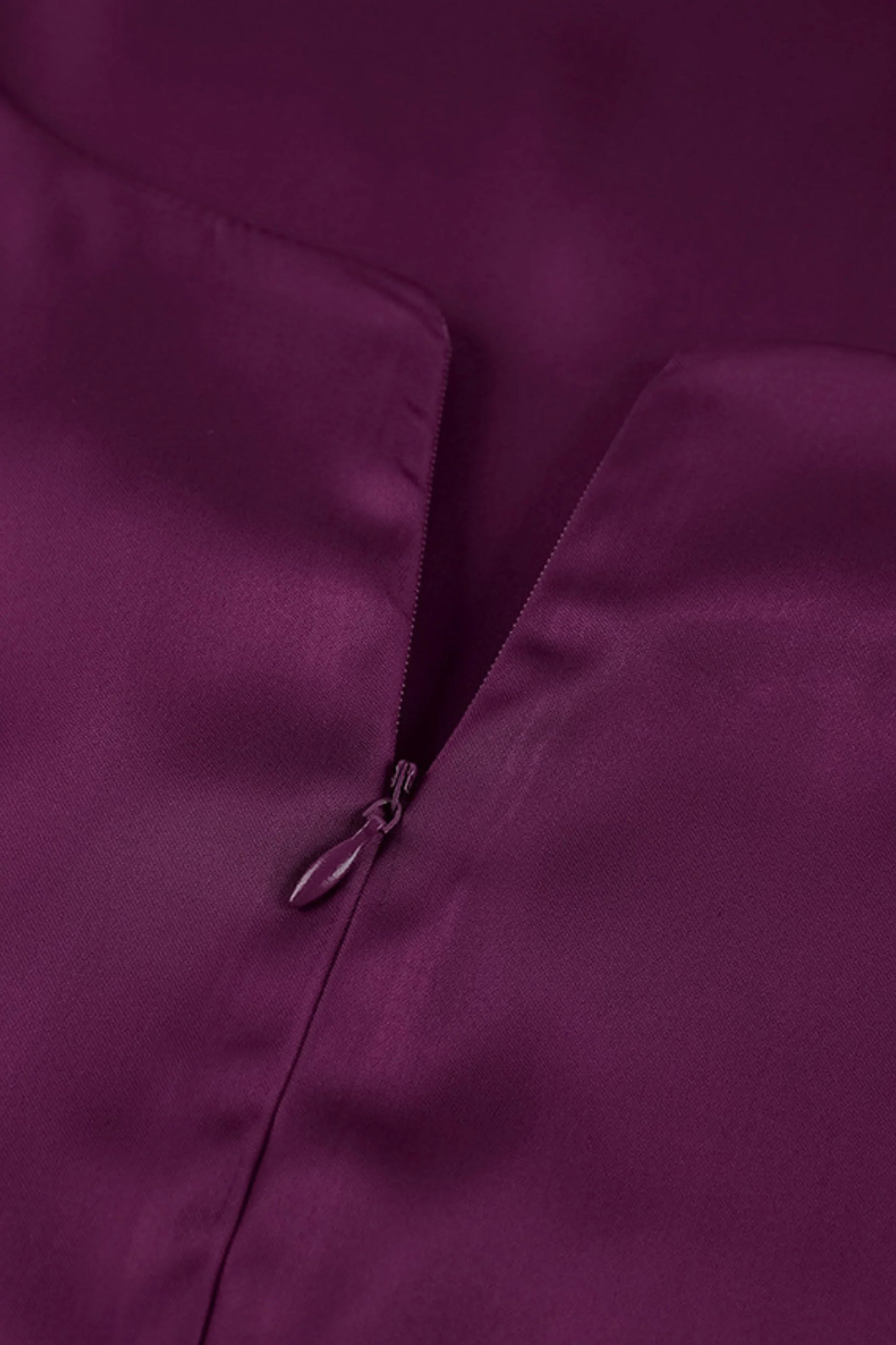 Purple Satin Rose Backless Slip Long Dress Purple