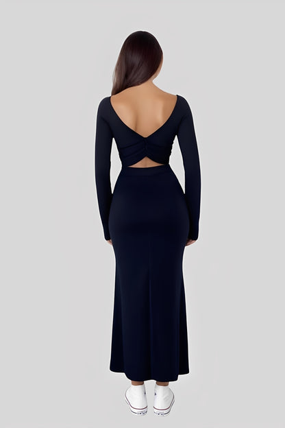 Alzya Reversible Knit Dress_Black