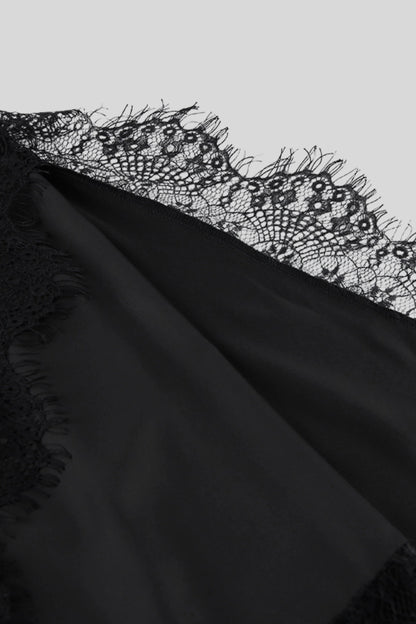 Satin Lace Backless Maxi Dress Color: