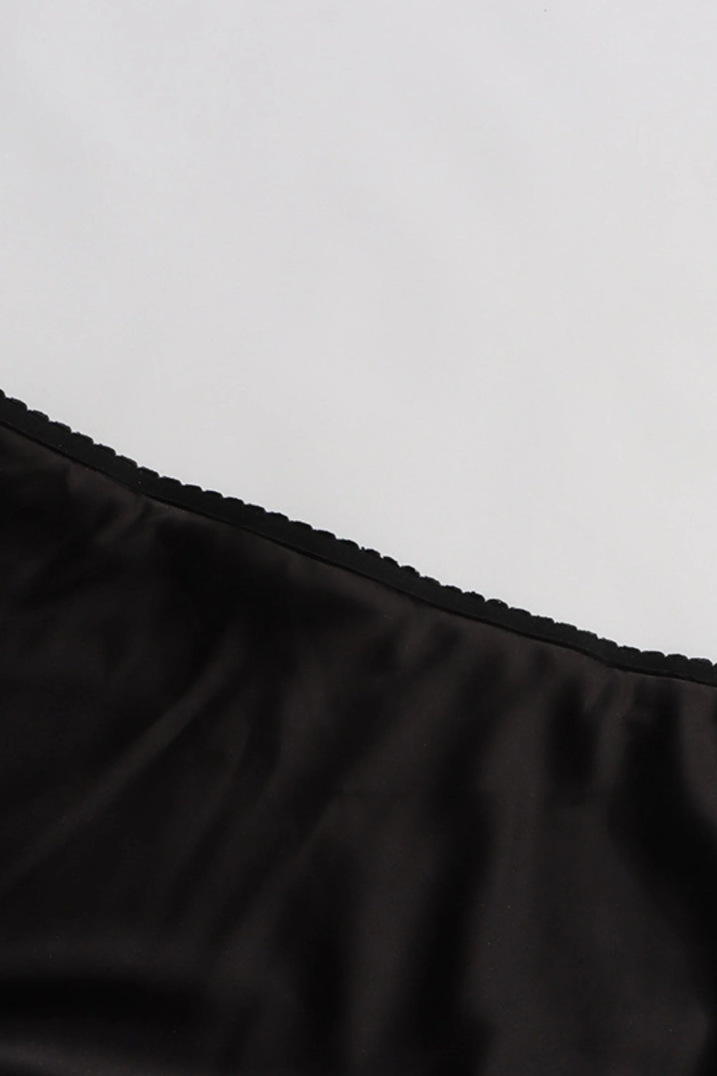 Satin Lace Slit Midi Skirt Black