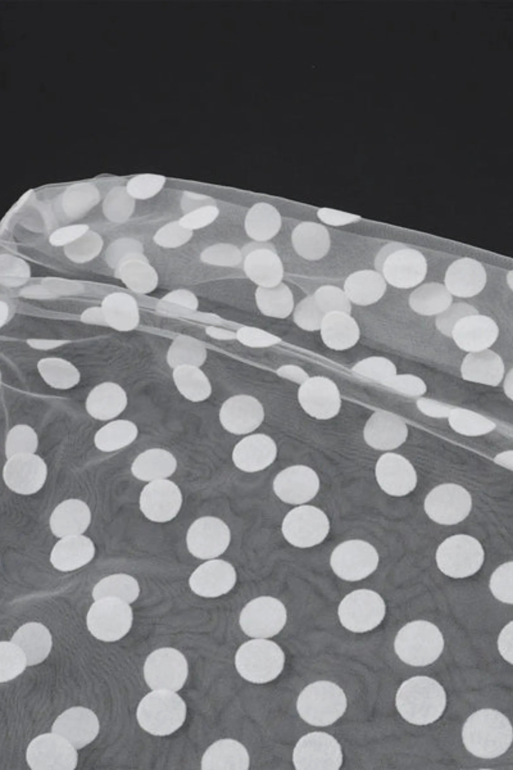 Sheer Polka Dot Top That Flatters Every Shoulder White