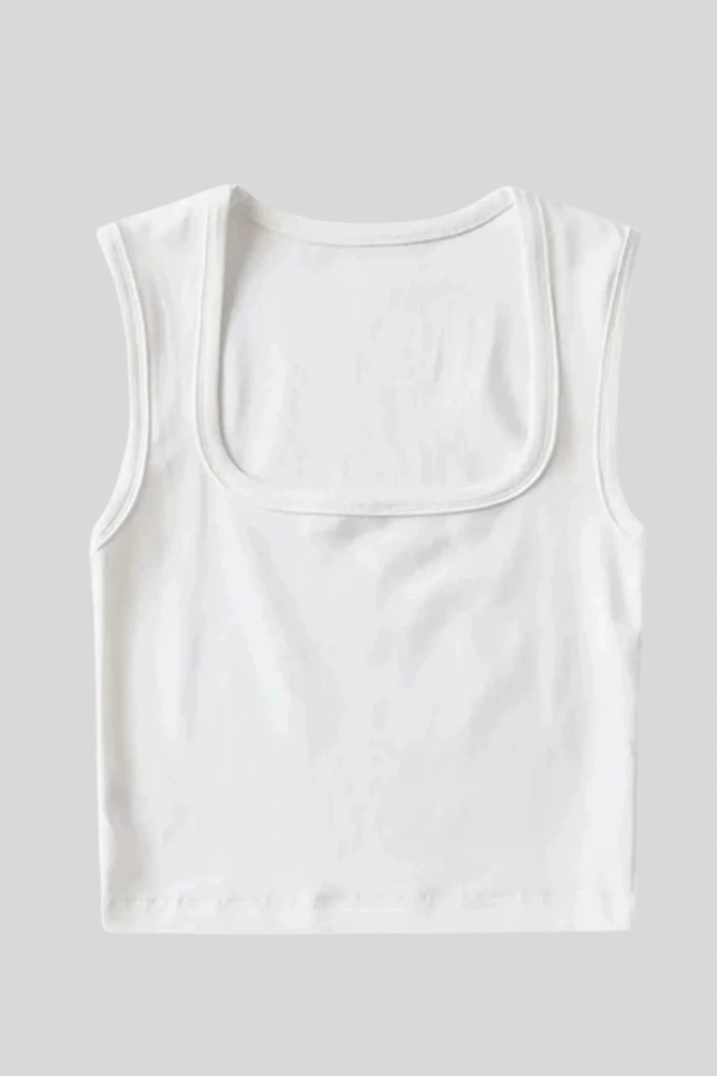 Alzya Fitted cropped tank top with square neckline