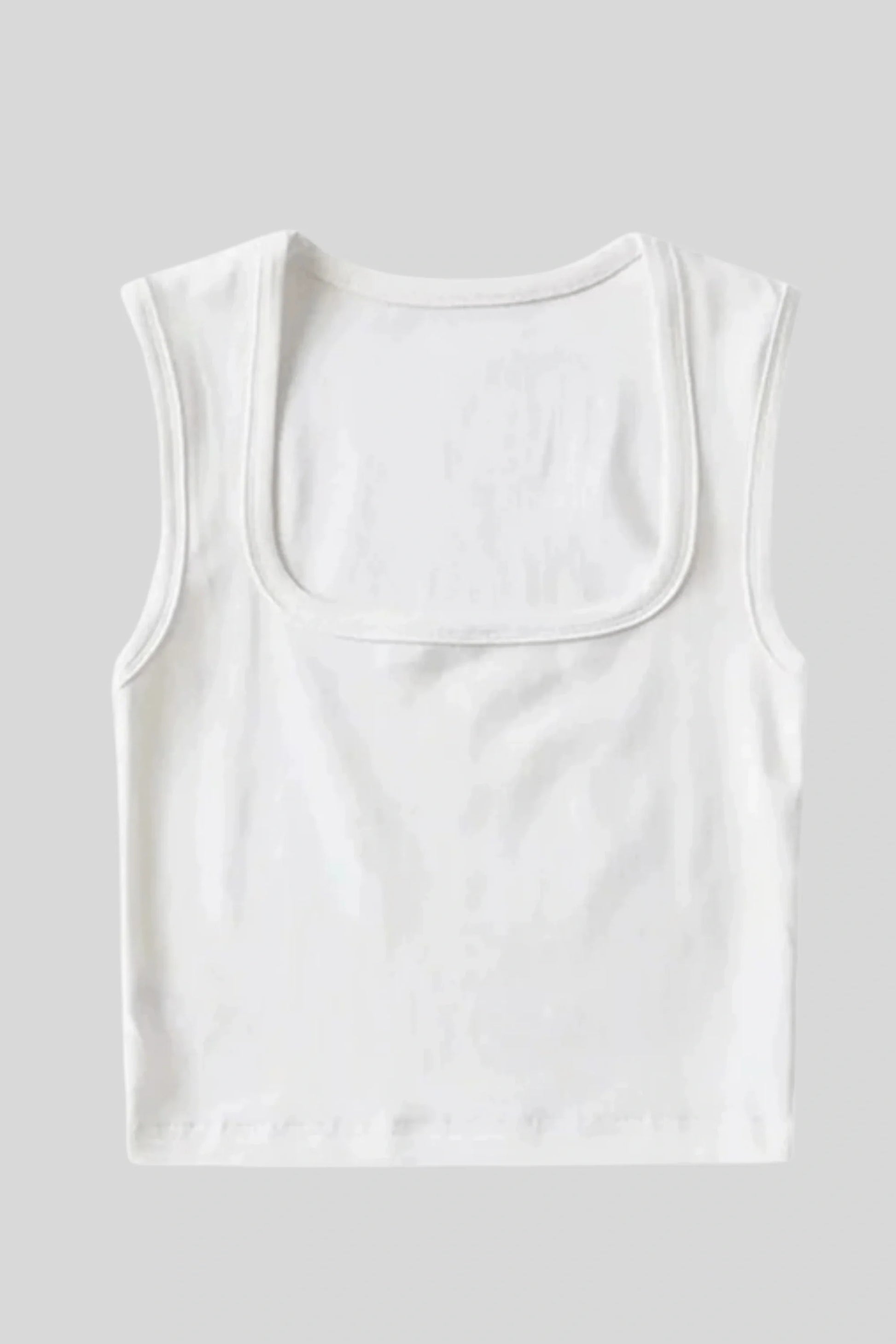 Alzya Fitted cropped tank top with square neckline