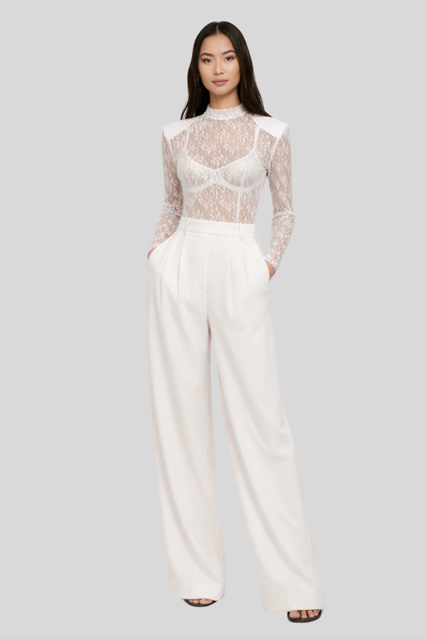 Alzya High-Waisted Pleated Wide-Leg Pants