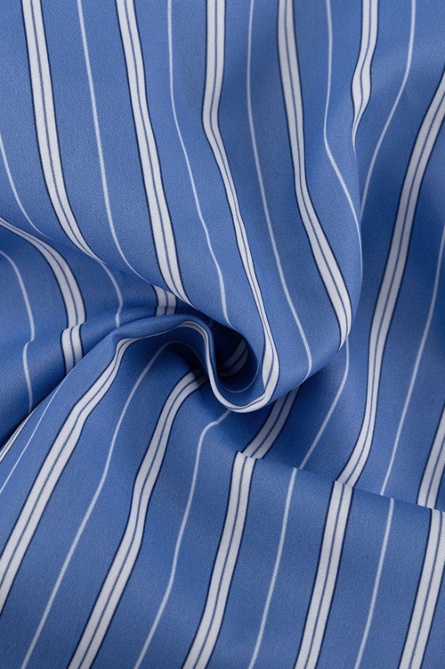 Striped Shirt And Wrap Mini Skirt Set Color: