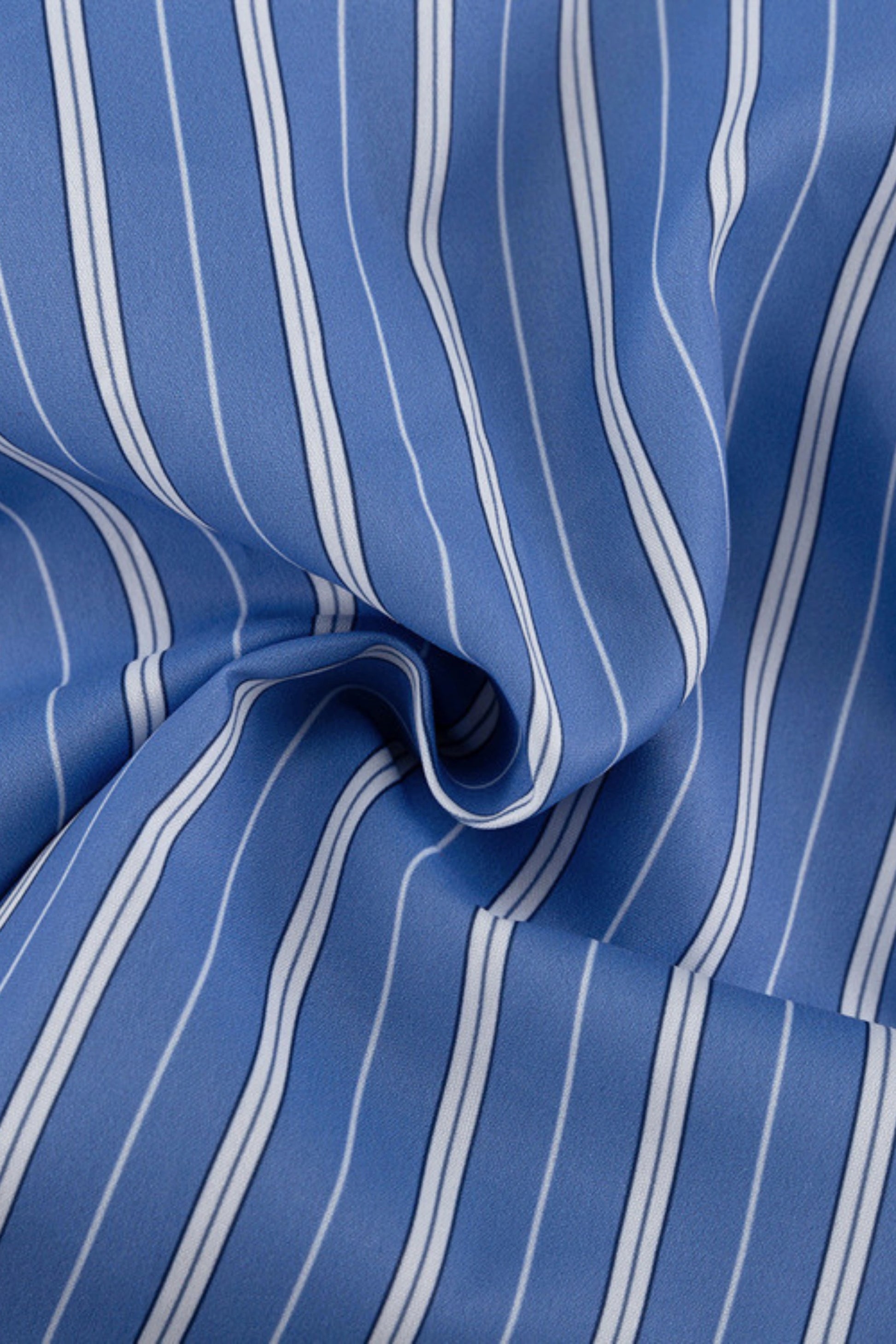 Striped Shirt And Wrap Mini Skirt Set Color: