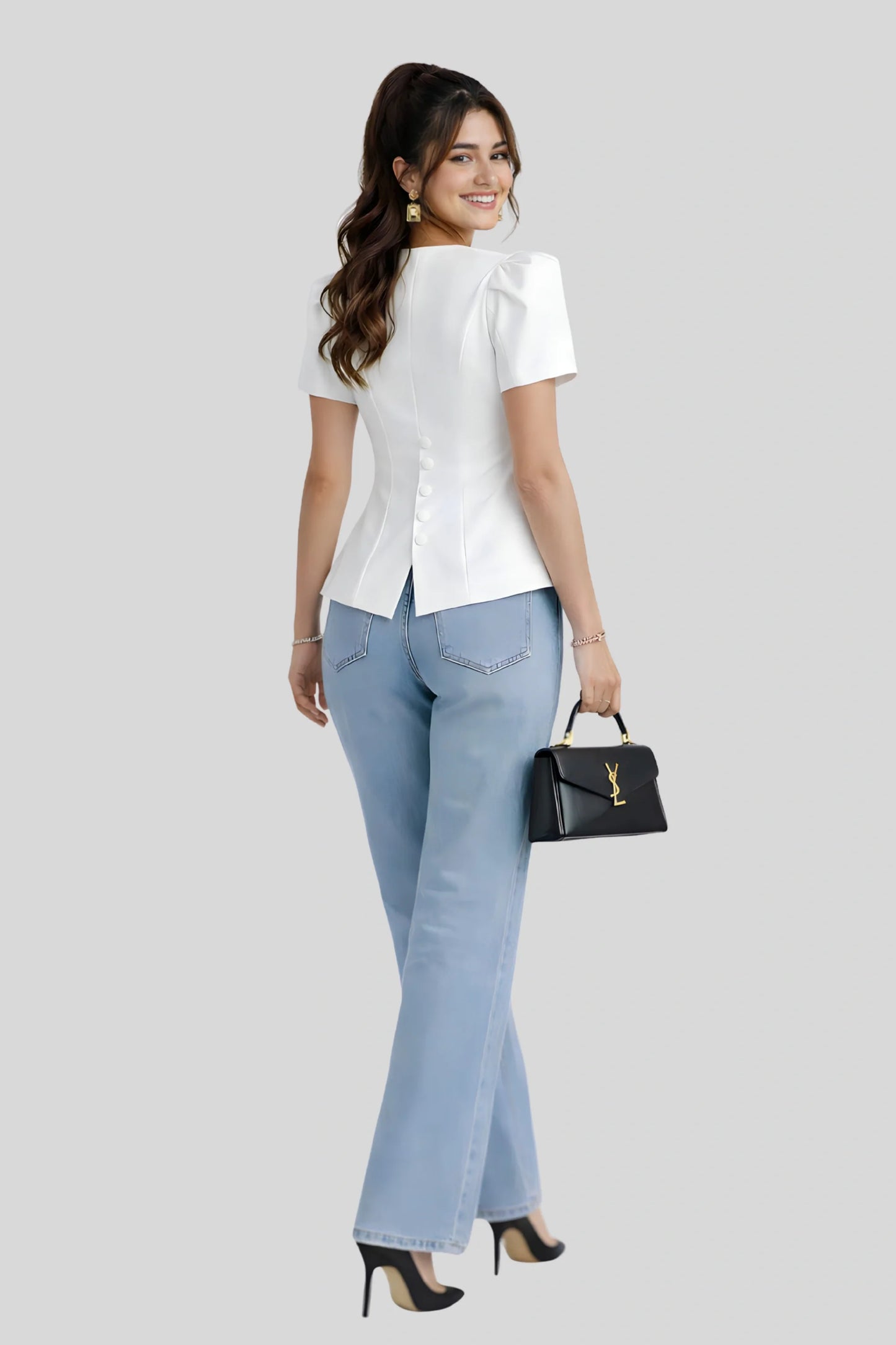 white-structured-short-sleeve-blazer-top-lace-detail White