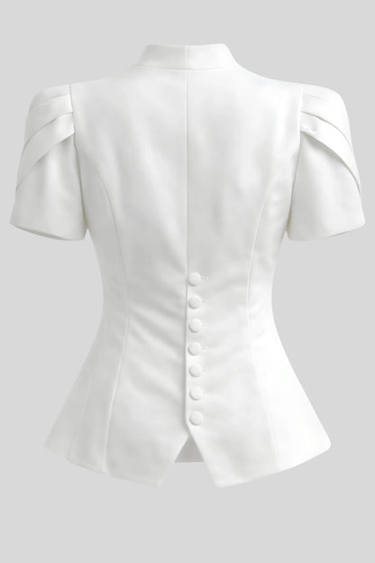 white-structured-short-sleeve-blazer-top-lace-detail White