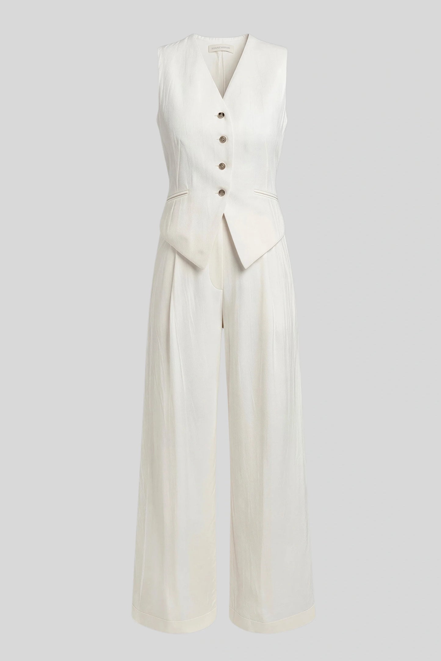 Linen Set That Cinches the Waist & Lengthens the Legs White