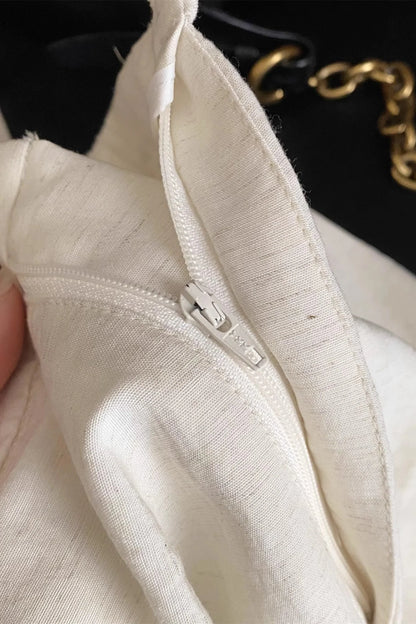 Linen Set That Cinches the Waist & Lengthens the Legs White