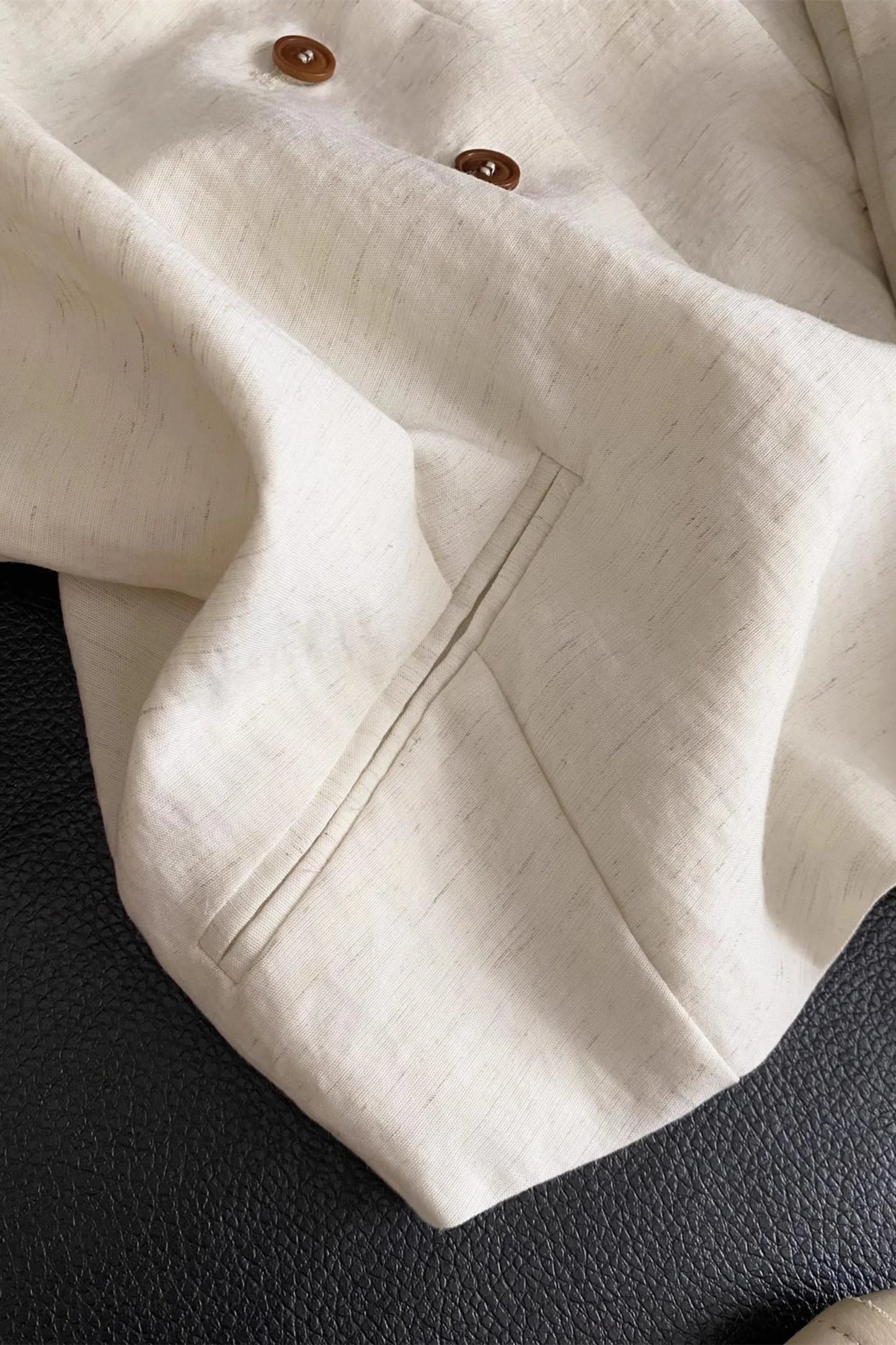 Linen Set That Cinches the Waist & Lengthens the Legs White