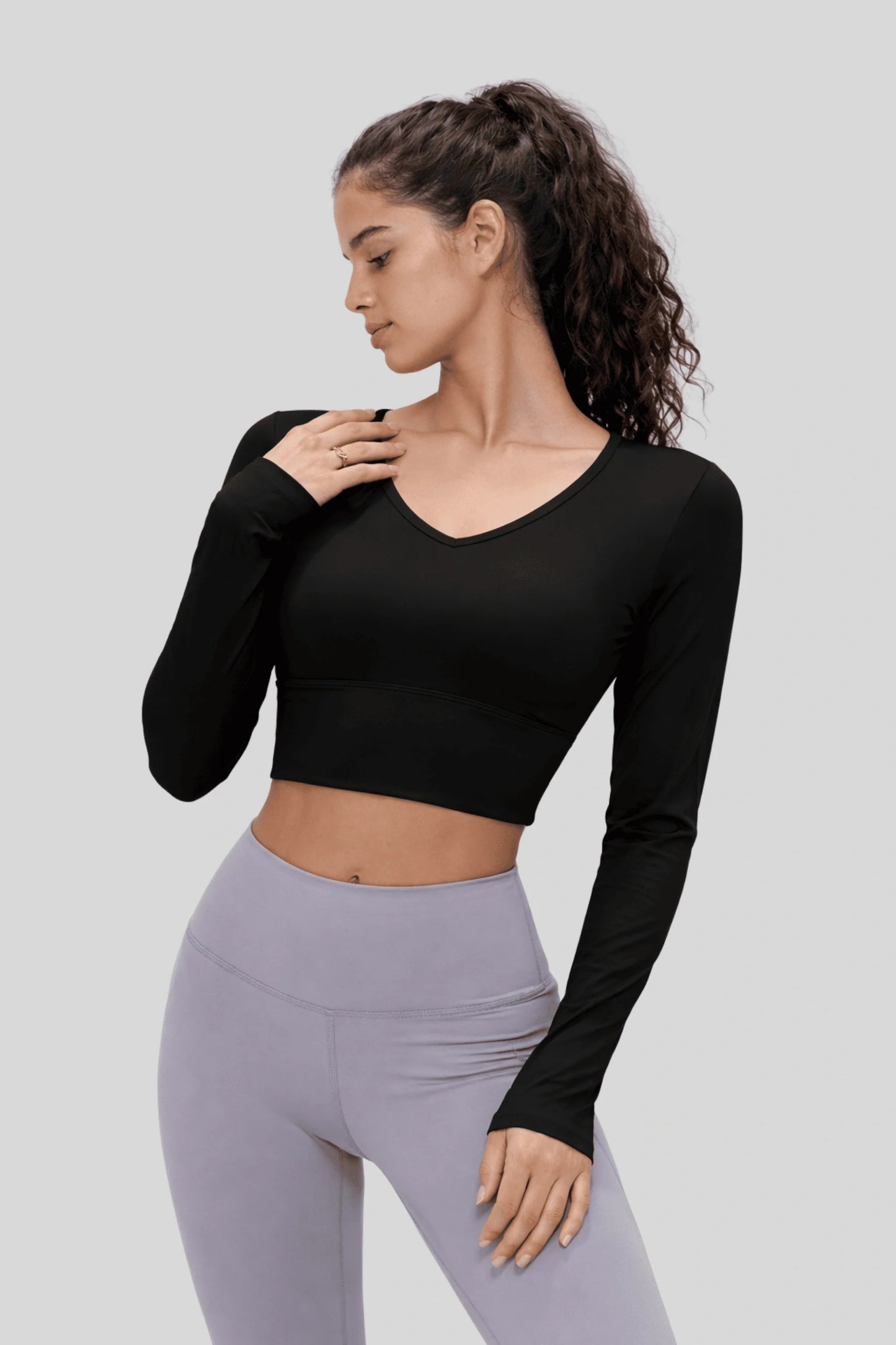 Alzya Long sleeve yoga top open back