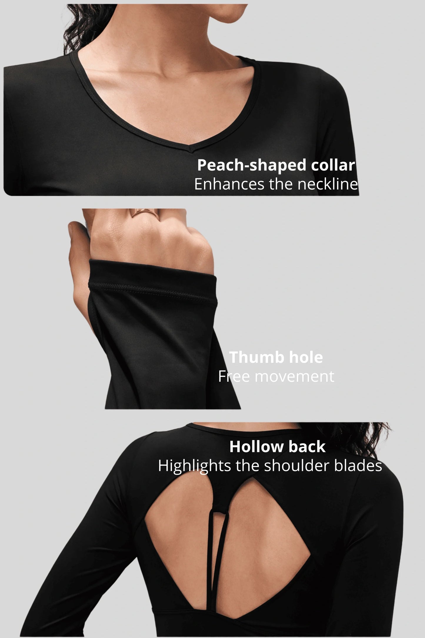 Alzya Long sleeve yoga top open back