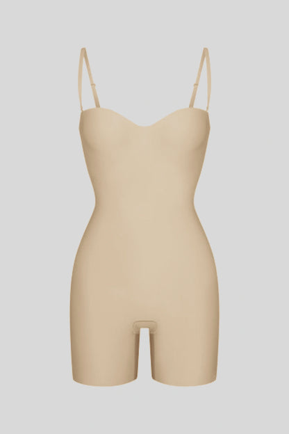 Alzya Mid-thigh sculpting bodysuit smoothing effect_mica