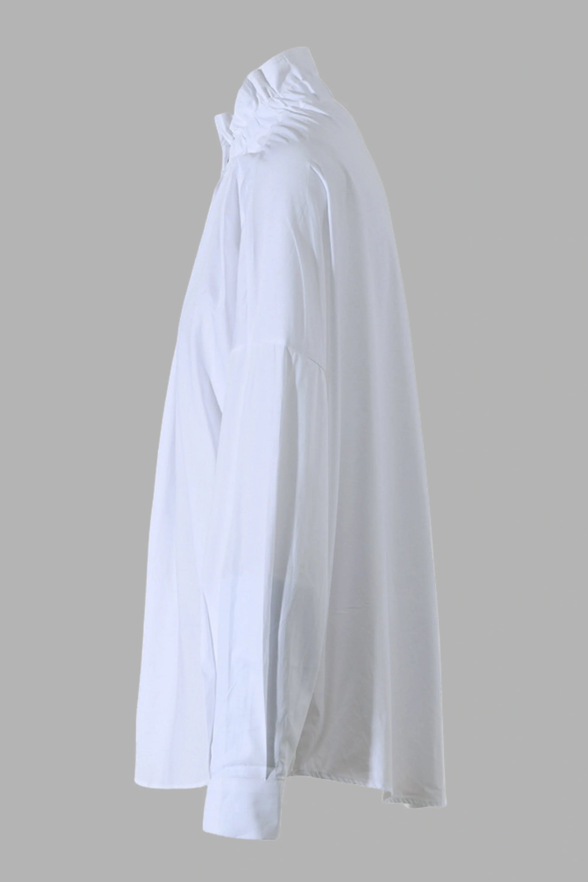 Vintage Court Lace-Collar Oversized White Shirt Blouse White