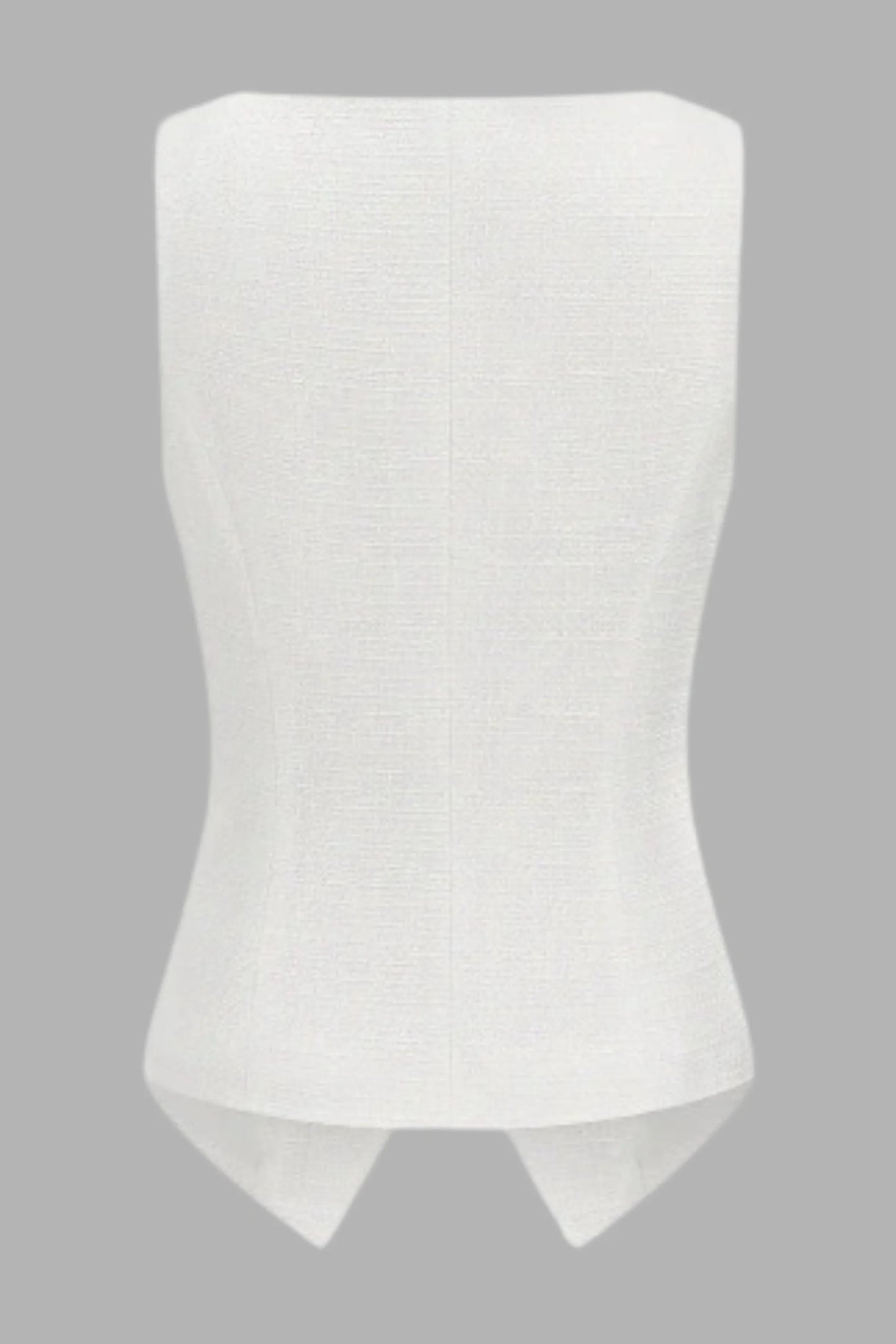 White Tweed Set That Creates a Waist Without Trying White