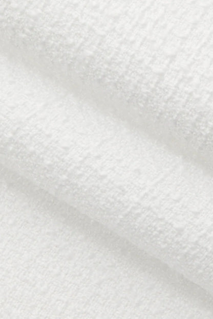 White Tweed Set That Creates a Waist Without Trying White