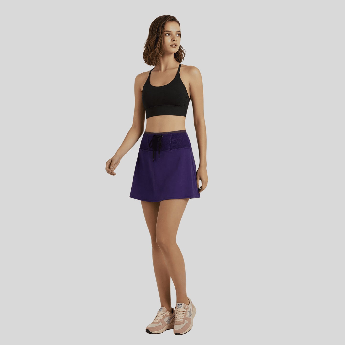 Alzya Women’s 2-in-1 High-Waist Performance Skort_purple
