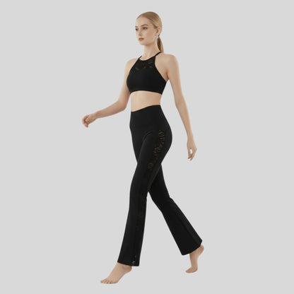 Alzya Women’s Premium Lace Activewear Set_dawn_pink_black