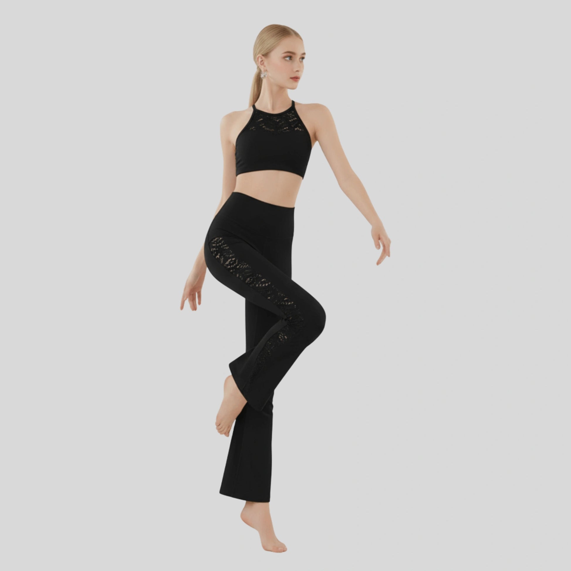 Alzya Women’s Premium Lace Activewear Set_dawn_pink_black