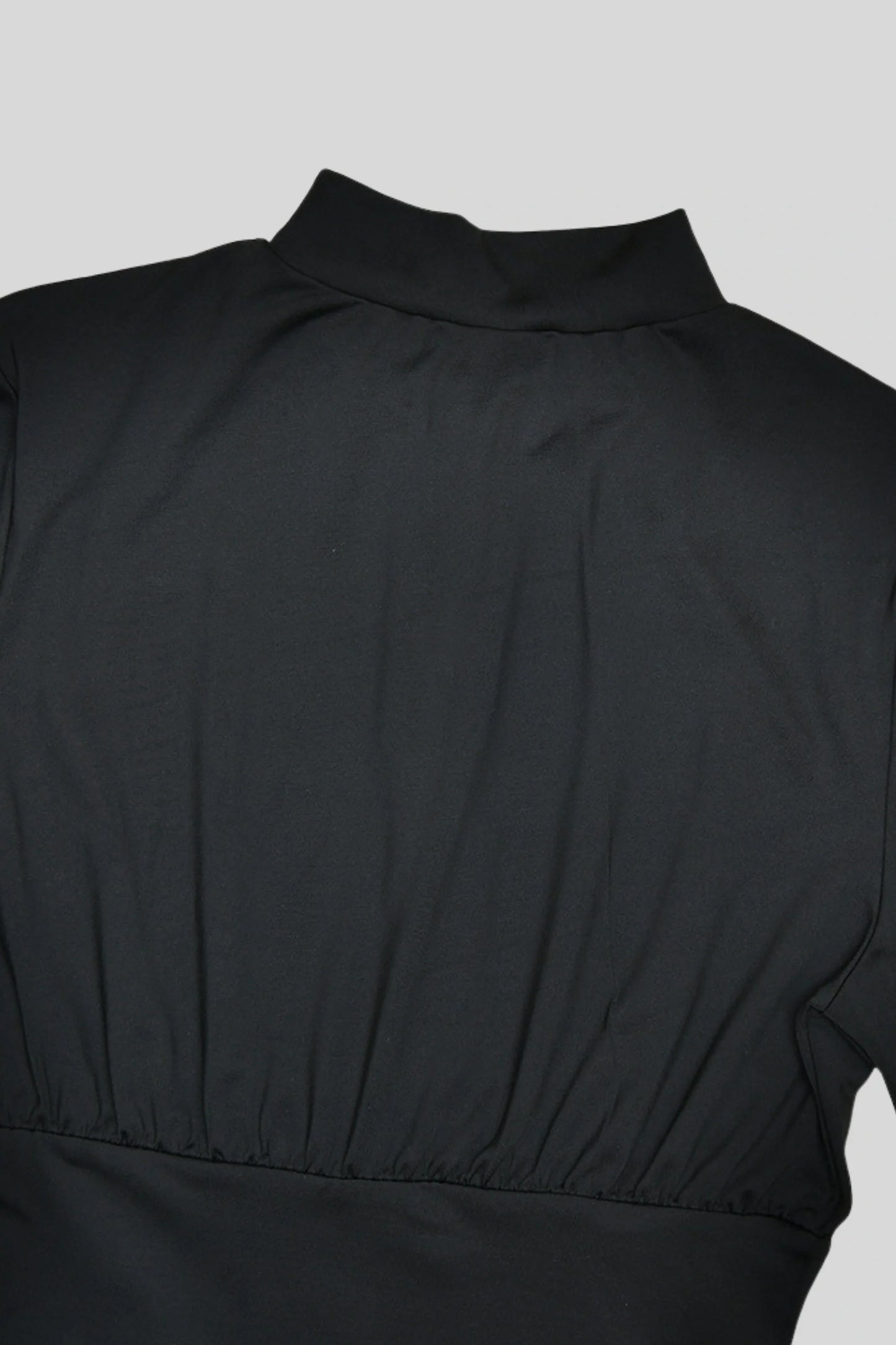 Zip Front Corset Peplum Romper Black