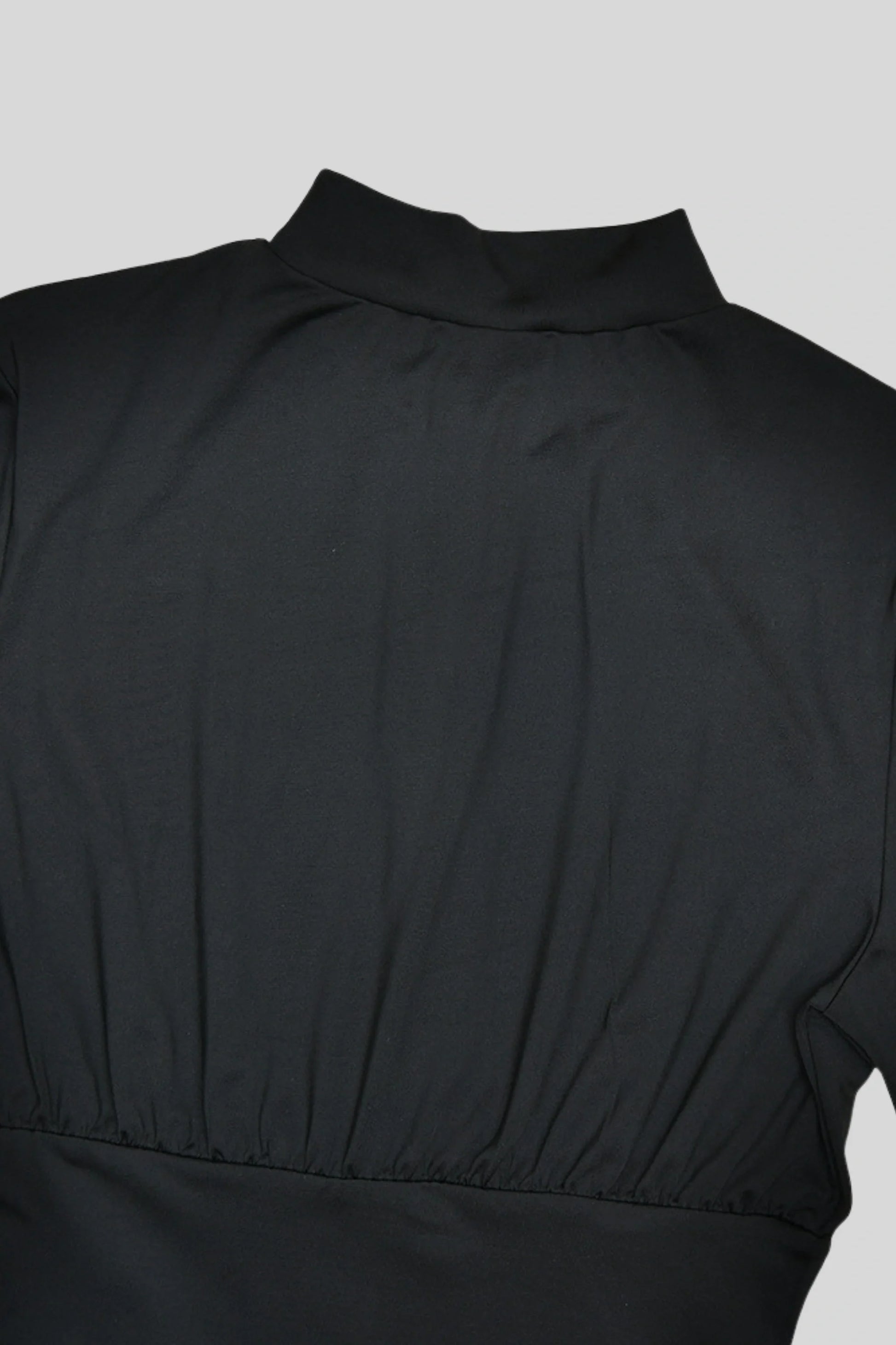 Zip Front Corset Peplum Romper Black