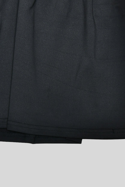 Zip Front Corset Peplum Romper Black