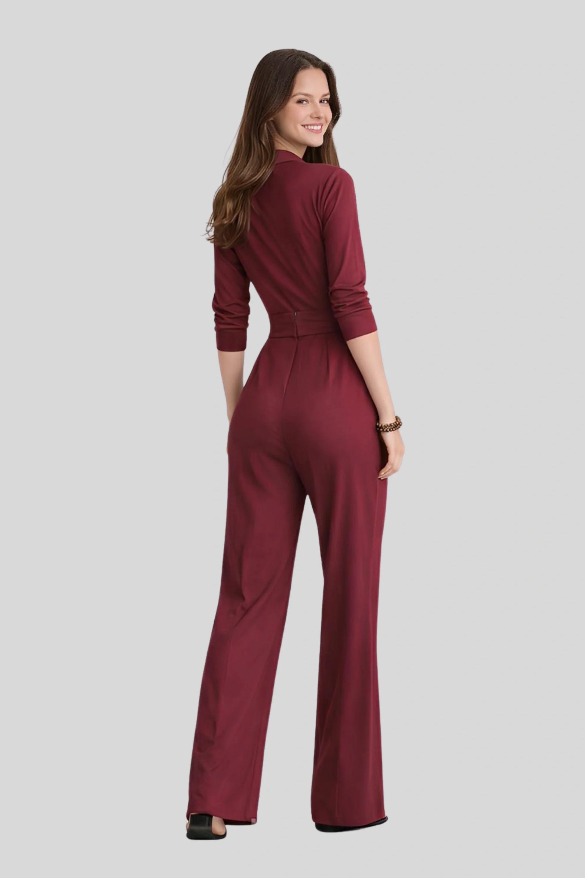 The Elegant Jumpsuit That Shapes the Silhouette Without Restriction Red