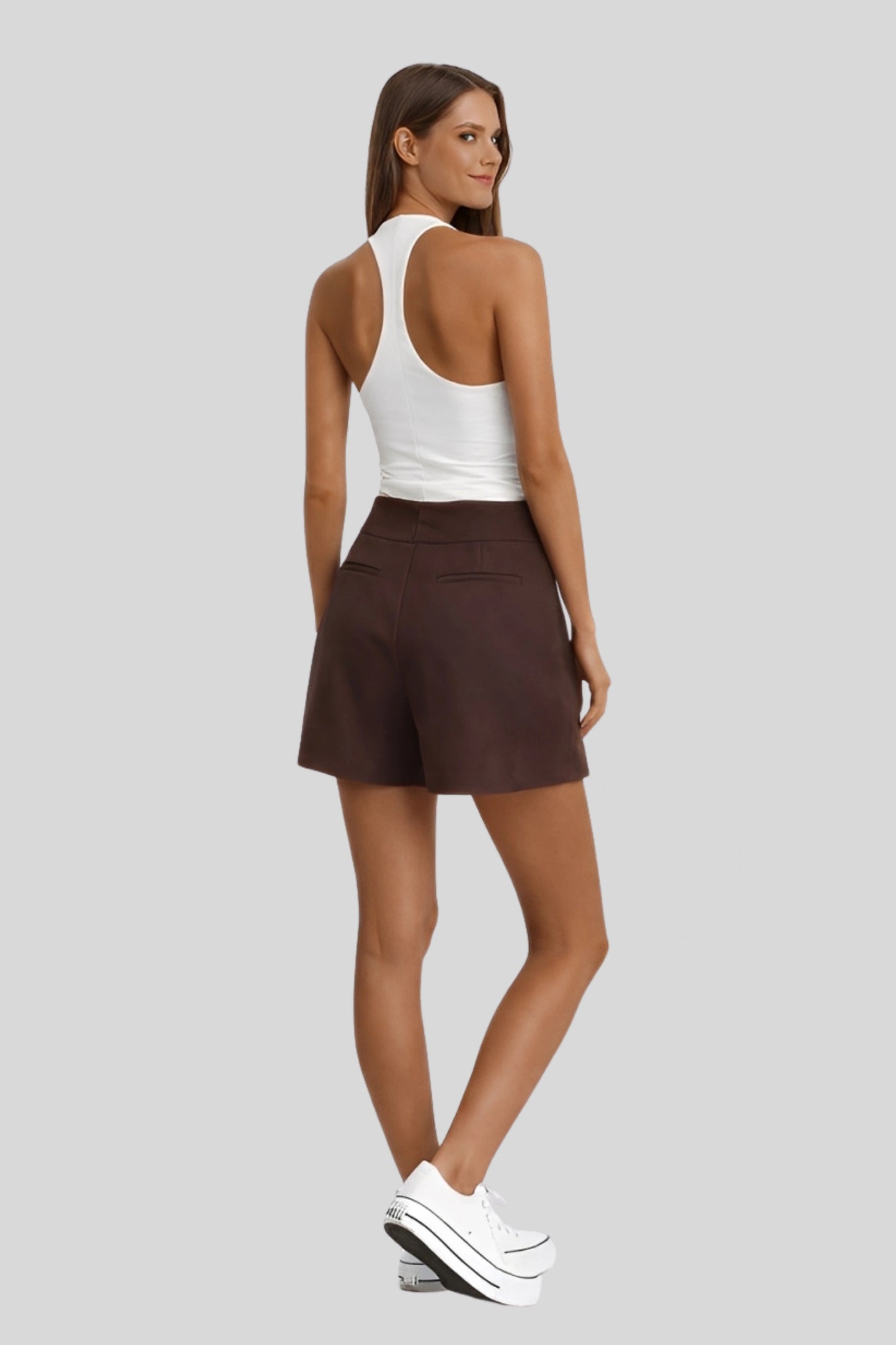 Elegant-v-neck-sleeveless-top