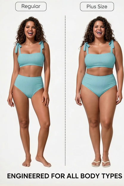 Pink_ribbed_tie_shoulder_bikini_set_high-waist_two-piece_swimsuit_regular_plus_size_engineered_for_all_body_types blue