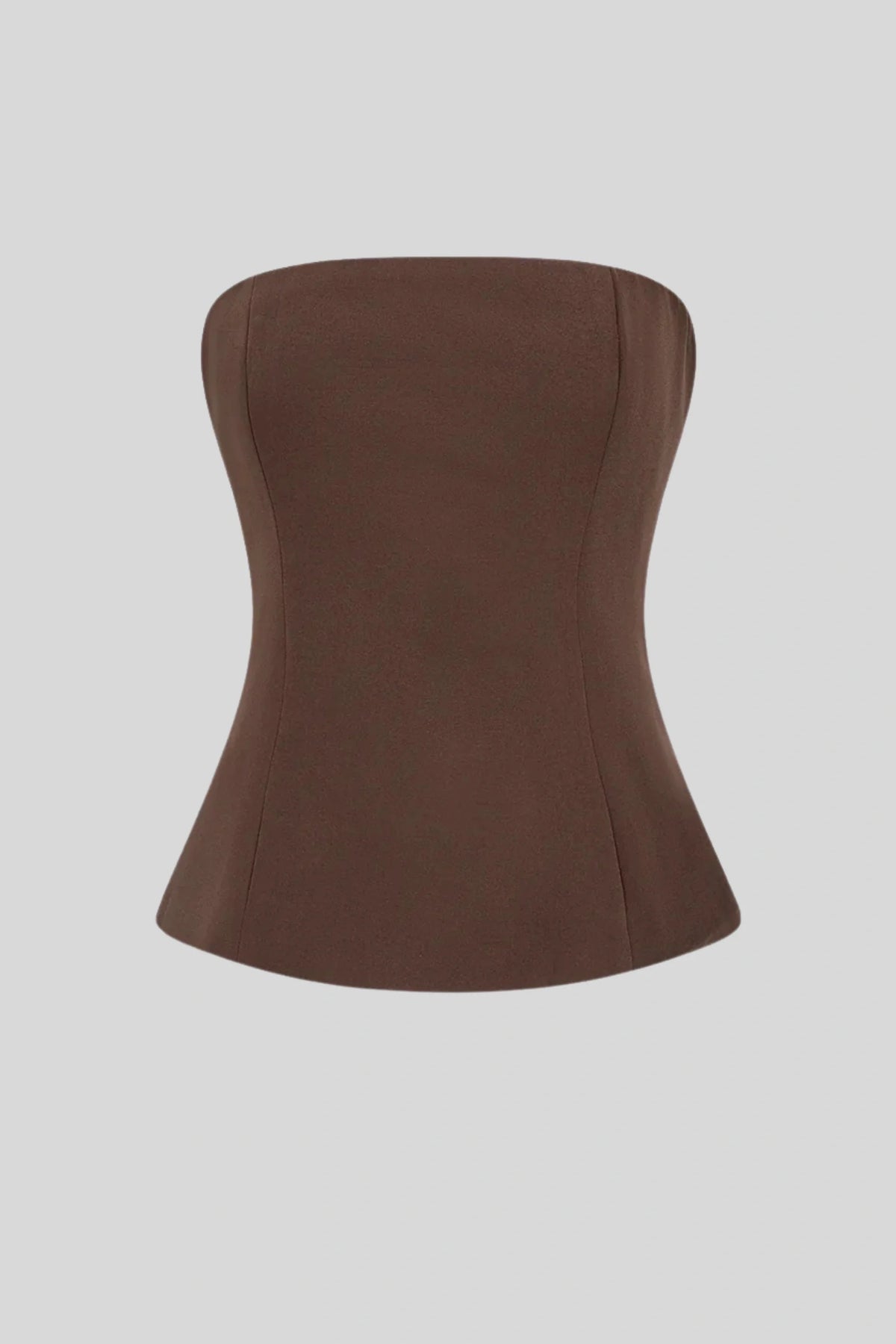 Cape Sleeve Keyhole Peplum Top Brown