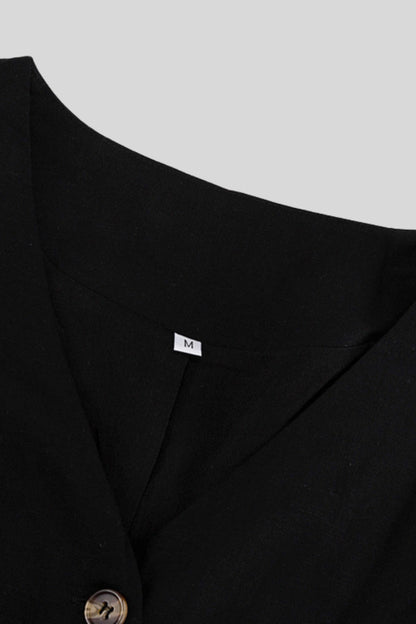 Cotton_Linen_Vest_And_Shorts_Set_black