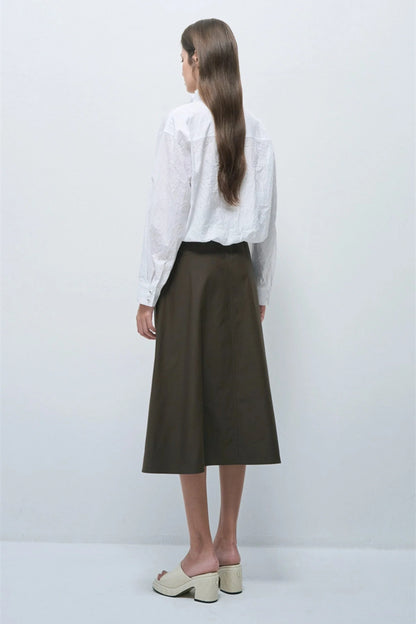 Crinkled Texture Puff Sleeve Blouse – White White