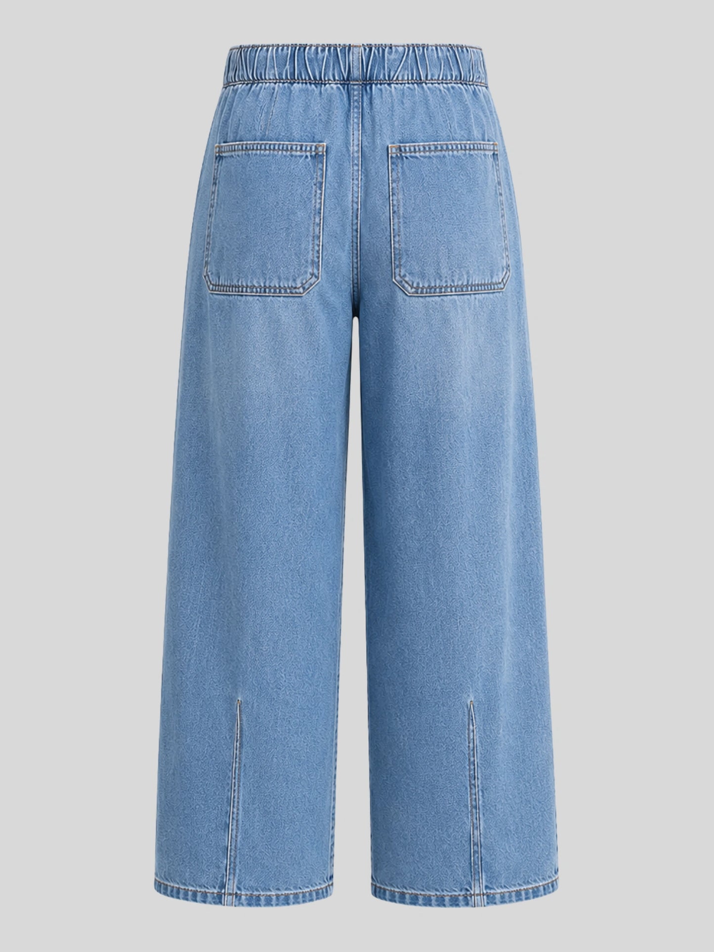 Relaxed Low-Rise Wide-Leg Denim Jeans