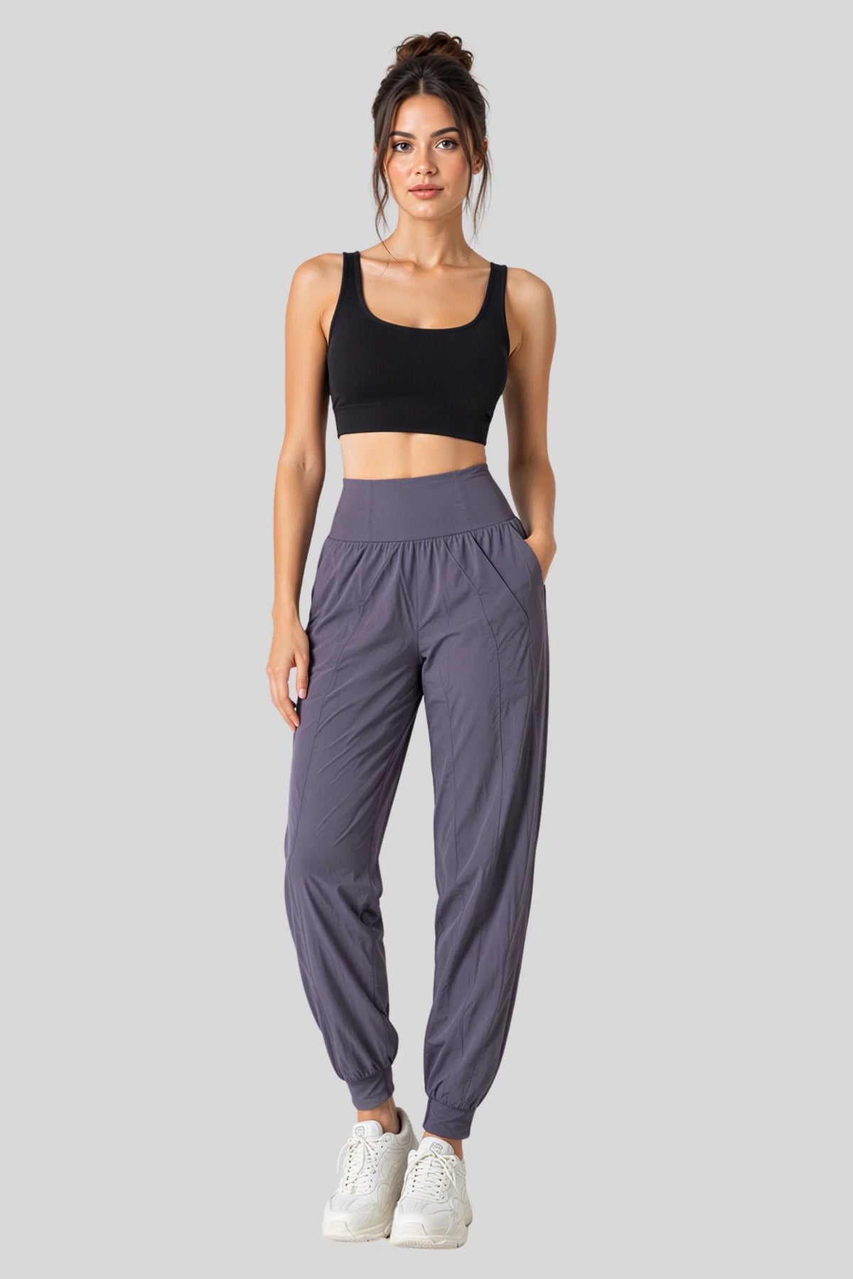 Long Yoga & Sports Jogger Pants – Blue Grey Blue Grey